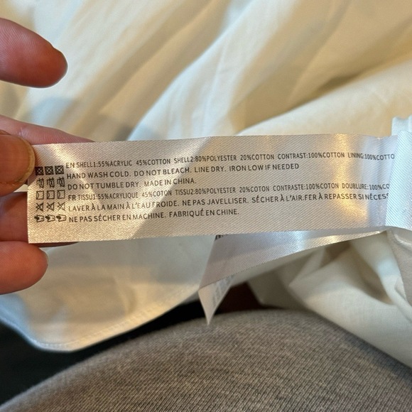 En Saison White Ruffle Sleeves Gathered Waist Feminine Mini Dress Medium - Picture 7 of 7